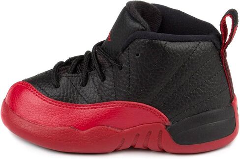 Nike Baby Boys Jordan 12 Retro Bt Flu Game Black/Varsity Red Leather in Kuwait