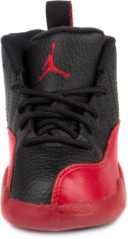 Nike Baby Boys Jordan 12 Retro Bt Flu Game Black/Varsity Red Leather in Kuwait