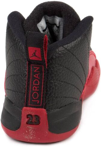 Nike Baby Boys Jordan 12 Retro Bt Flu Game Black/Varsity Red Leather in Kuwait