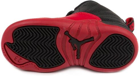 Nike Baby Boys Jordan 12 Retro Bt Flu Game Black/Varsity Red Leather in Kuwait
