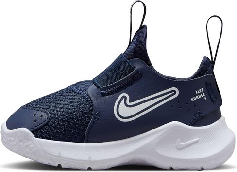 Nike Flex Runner 3 Baby/Toddler Shoes (FN1478-403 ، Midnight Navy/White) Size 4 in Kuwait