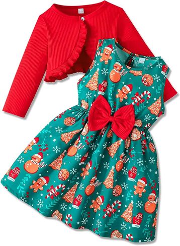 فستان فتاة روزبيل طفل فستان و Cotton Cardigan لفساتين 2-8T من الفساتين المصقولة in Kuwait