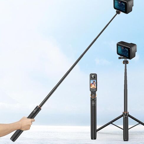 Bewinner for Osmo Pocket 3 Tripod ، عصا صورة شخصية قابلة للتمديد مع 1/4 بوصة ، دبود ثنائي الجدول باليد 1/4 " in Kuwait