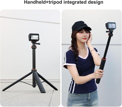 Bewinner for Osmo Pocket 3 Tripod ، عصا صورة شخصية قابلة للتمديد مع 1/4 بوصة ، دبود ثنائي الجدول باليد 1/4 " in Kuwait