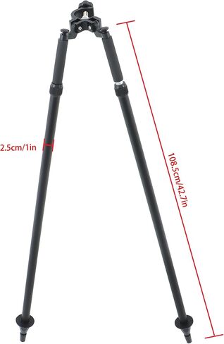 Black Aluminum Tripod Bipod Surveying Thumb Release GPS Alloy Two-Legged Support for Prism Poles Surveying in Saudi Arabia
