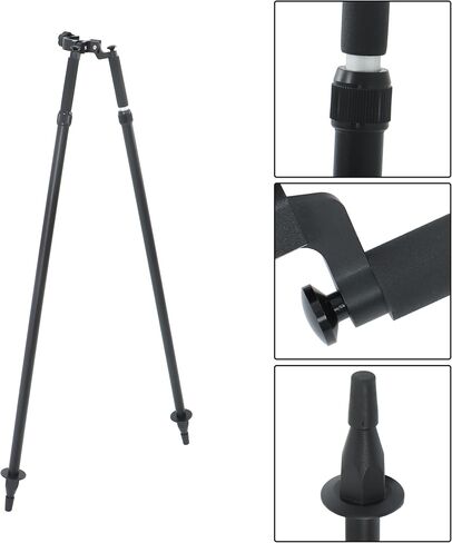 Black Aluminum Tripod Bipod Surveying Thumb Release GPS Alloy Two-Legged Support for Prism Poles Surveying in Saudi Arabia