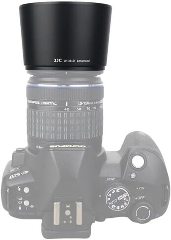 JJC LH-61E Lens Hood Shade for Olympus Zuiko Digital Ed 70-300mm F/4-5.6 ، M.Zuiko Digital Ed 75-300mm f/4.8-6.7 II Telepso Lens ، Respipable و Compatible مع مرشح/كاب 58 ملم in Kuwait