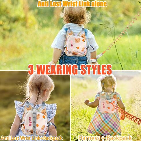 Toddler Backpacks Leash with Anit-Lost Wrist Link,Toddler Harness with Leash,Wrist Leash for Kids, Toddlers, Baby Ages 1-4 in Saudi Arabia