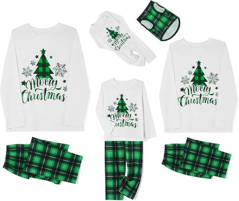 WephuPSho Christmas Family Pajamas Xmas Matching Family Pajama Holiday Pjs Xmas Jammies Sleepwear Set in Kuwait