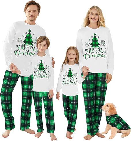 WephuPSho Christmas Family Pajamas Xmas Matching Family Pajama Holiday Pjs Xmas Jammies Sleepwear Set in Kuwait