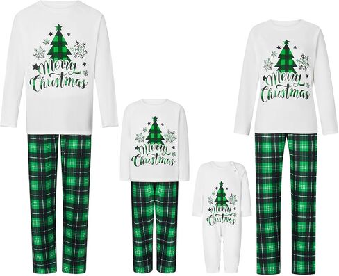WephuPSho Christmas Family Pajamas Xmas Matching Family Pajama Holiday Pjs Xmas Jammies Sleepwear Set in Kuwait