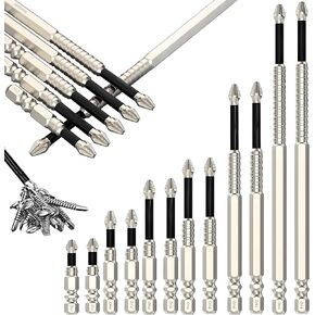 High Magnetic Screwdriver Drill Bit Set,Slideach Magnetic Screwdriver Bits,Anti Slip Ph2 Impact Driver Set, Lifesparking Drill Bits, Lifesparking Magnetic Drill Bits (1Set) in Kuwait