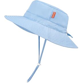 HECCEI Baby Sun Hat Adjustable Summer Beach Hat with Wide Brim UPF 50+ Sun Protection Bucket for Infant Boy Girl in Kuwait