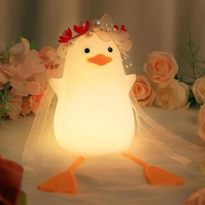 Duck Night Light, Squishy Duck Lamp, Cute Bedside Ducks Funny Nightlight with Dimmer & Timer & Rechargeable for Room Decor, Duck Gifts for Girls, Boys, Women, Little Ones-Cowboy Duck in Kuwait