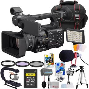 Sony HXR-NX800 4K 1" CMOS Sensor NXCAM Camcorder Bundle + Accessory Package Including 160GB CFexpress Memory Card, Microghone, LED Light, Filters, Bag, Editing Software Package & More (30 Items) in Saudi Arabia