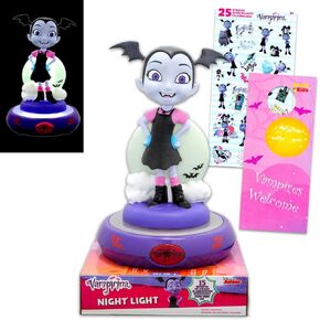 Disney Vampirina Night Light for Girls - حزمة مع ضوء ليلي Vampirina لغرفة النوم ، والحمام ، ومسلح ، وملصقات الحضانة ، والمزيد | ديكور غرفة Vampirina للأطفال in Kuwait