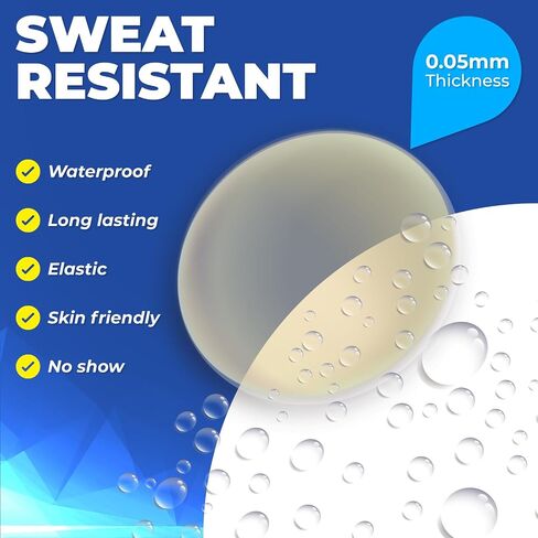 SPORTS BAND Ultra-Thin Waterproof Nipple Covers for Men - Skin-Friendly Adhesive Tape, Sweat-Resistant, Ideal for Sports and Everyday Wear, Beige (1 Set) in Saudi Arabia