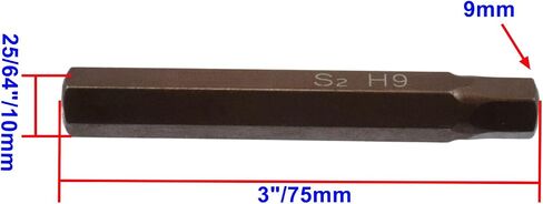 10mm Hex Head Drill Bit Set S2 Steel Screwdriver Bits Set 25/64" Hex Shank 3" Length H10 Hex Head Bit Set -5pcs in Saudi Arabia