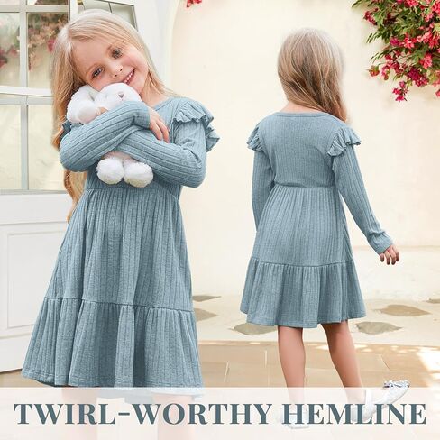 فتيات صغيرات فتيات صغيرات مضلعة متماسكة كشكش طفل الخريف الشتاء in Kuwait