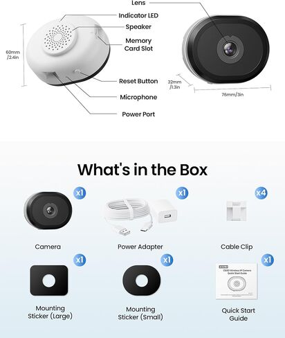 Zosi C680 2K Camera Security Window Window مع رؤية ليلية كاملة اللون ، كاميرا واي فاي مكون من 3 ميجابكسل للأمان المنزلي ، الكشف عن المركبات البشرية منظمة العفو الدولية ، واي فاي 2.4/5 جيجا هرتز ، 24/7 تسجيل ، حديث 2. in Kuwait