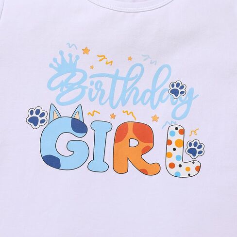 Obeeii Blue Birthday Girl Girl Thirt + Ears Beadband + Tutu Skirt Smoop Smash Smash Smash Photoft in Kuwait