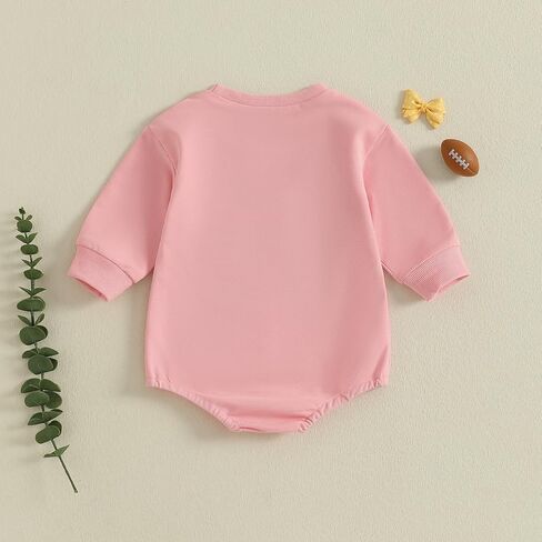 Baby Girl Football Outfit Infant Bubble Romper Sweatshirt Newborn Onesie Cute Long Sleeve Fall Clothes Clothes in Saudi Arabia