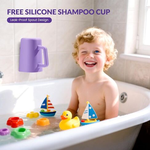 Hair Washing Station for Kids, Portable Silicone Hair Washing Basin for Sink & Bathtub, Tear-Free Shampoo Bowl with Rinse Cup,Make Wash Day Much Easier in Kuwait