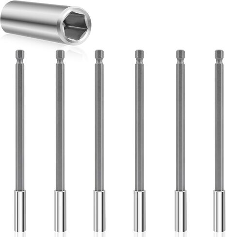Drill Bit Holder 2.4/3/6’’, Drill Bit Extension 9 Pcs, Magnetic Bit Holder 1/4’’ Hex, Drill Extension Bit Holder CR-V Steel Quick Change for Screwdriver Bit Nut Drills Socket by XIOGZAXI in Kuwait