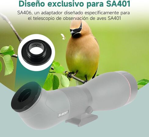 SVBONY SA406 Upgrade M42 Female to M42 Male Adapter, 1.25 Inches Spotting Scopes Adapter for SA401 Spotting Scope, 1.25" eyepieces and WiFi Eyepiece for Bird Watching and Photography in Saudi Arabia