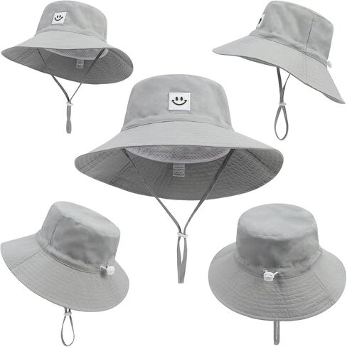 Baby Sun Hat Smile Face UPF 50+ Toddler Bucket Hat for Boys Girls 0-7 Years in Kuwait