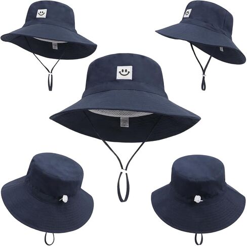 Baby Sun Hat Smile Face UPF 50+ Toddler Bucket Hat for Boys Girls 0-7 Years in Kuwait