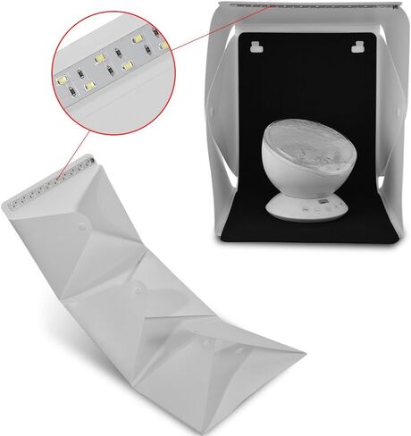 Photography Tabletop Photography Backdrop Stand 25×23×3 Portable Foldable Studio Photography Light Box Tent Kit with 4 Colors Backgrounds in Saudi Arabia