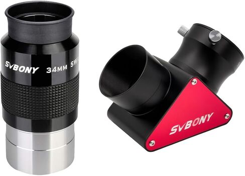 SVBONY Telescope Eyepiece 34mm 2 inches Bundle with SV188P Dielectric Mirror Star Diagonal, 2 inches Telescope Accessories for Astronomical Observation in Saudi Arabia