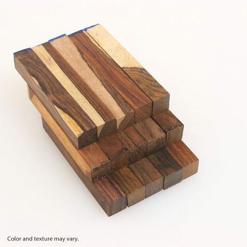 Cocobolo متنوعة من الفراغات الخشبية القلم ، 3/4 "× 3/4" × 5 "، 15 حزمة ، تشمل كوكوبولو متميز ، كوكوبولو وكوكوبولو متعددة النغمات in Kuwait