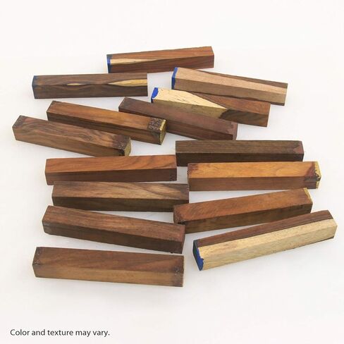 Cocobolo متنوعة من الفراغات الخشبية القلم ، 3/4 "× 3/4" × 5 "، 15 حزمة ، تشمل كوكوبولو متميز ، كوكوبولو وكوكوبولو متعددة النغمات in Kuwait
