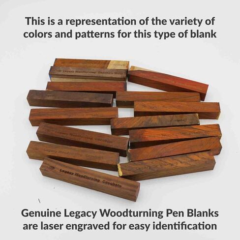 Cocobolo متنوعة من الفراغات الخشبية القلم ، 3/4 "× 3/4" × 5 "، 15 حزمة ، تشمل كوكوبولو متميز ، كوكوبولو وكوكوبولو متعددة النغمات in Kuwait