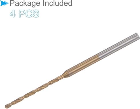 CoCud Mini Drill Bit, 0.6mm Drill Diameter 2.35mm Shank Diameter, Titanium Coated Micro Engraving Drill Bit - (Applications: for Plastic and Woodwork), 4-Pieces in Kuwait