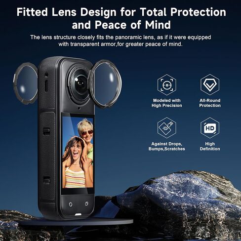 حارس العدسة لـ Insta360 X5 ، غطاء عدسة مواد الكمبيوتر لإكسسوارات Insta 360 X5 مع انتقال إضاءة عالي ، طلاء مضاد للانعكاس ، حماية مقاومة للخدش وتصميم تويست (2 عبوة) in Saudi Arabia