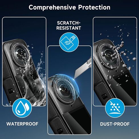 حارس العدسة لـ Insta360 X5 ، غطاء عدسة مواد الكمبيوتر لإكسسوارات Insta 360 X5 مع انتقال إضاءة عالي ، طلاء مضاد للانعكاس ، حماية مقاومة للخدش وتصميم تويست (2 عبوة) in Saudi Arabia