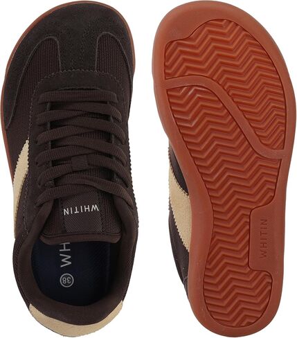 WHITIN Wide Barefoot Sneakers for Women | Brogue Toe Cap Style | Suede-Knit Hybrid in Saudi Arabia