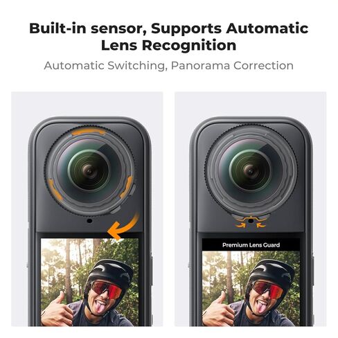 K&F Concept Premium Lens Hers Accable مع INSTA360 X5 ، غطاء واقي عدسة زجاجية بصري عالية الشفافية ، مجموعة استبدال قبعة مضادة للخلع متعددة من أجل Insta 360 X5 Accessories in Kuwait