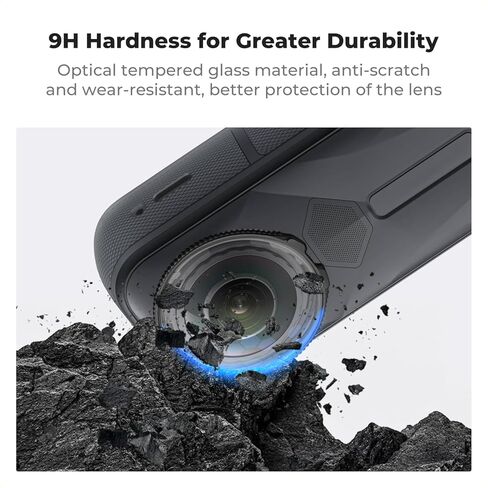 K&F Concept Premium Lens Hers Accable مع INSTA360 X5 ، غطاء واقي عدسة زجاجية بصري عالية الشفافية ، مجموعة استبدال قبعة مضادة للخلع متعددة من أجل Insta 360 X5 Accessories in Kuwait