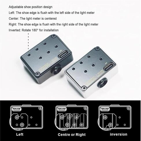 تصوير عدادات الضوء ، أداة القياس في الوقت الفعلي ، عداد الضوء للكاميرا القديمة ، نطاق سرعة الغالق 30S-1/8000s ، القياس في الوقت الفعلي/1-أسود (أسود) in Kuwait