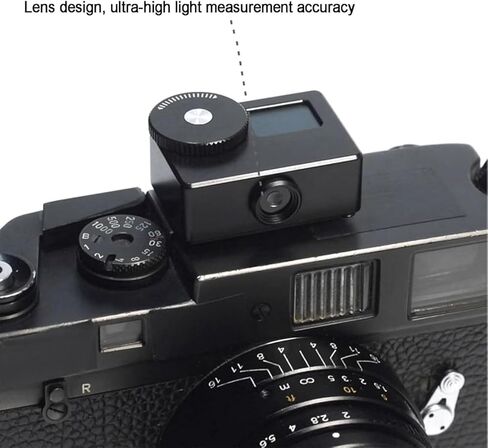 تصوير عدادات الضوء ، أداة القياس في الوقت الفعلي ، عداد الضوء للكاميرا القديمة ، نطاق سرعة الغالق 30S-1/8000s ، القياس في الوقت الفعلي/1-أسود (أسود) in Kuwait