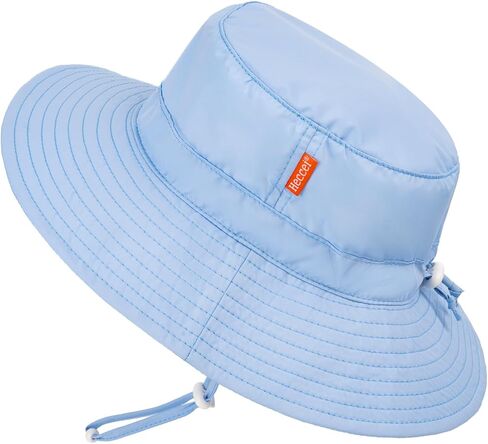 HECCEI Baby Sun Hat Adjustable Summer Beach Hat with Wide Brim UPF 50+ Sun Protection Bucket for Infant Boy Girl in Kuwait