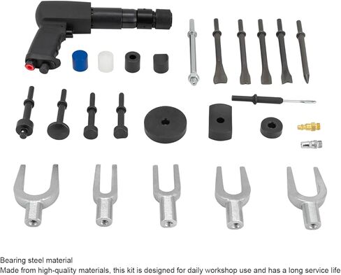Air Hammer Kit with 25PCS Multifunctional Powerful Pneumatic Hammer Piece Chisel Set, 2100BPM Pneumatic Hammer Set, Heavy Duty Iron Sleeve Removal Tool with Carrying Case in Saudi Arabia