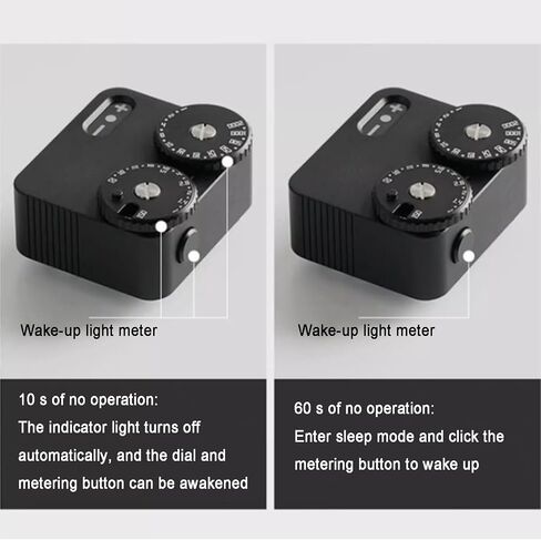 Light Meter for Cameras,Real-time Metering Tool,2 Dial to Adjust Aperture and Shutter Speed 23 Gears,w/Cold Shoe Mount,for Rangefinder (Silver) in Saudi Arabia