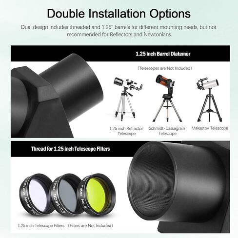 Astromania 1.25 Inch Dust Caps Set - Bundle with - 1.25" 45-Degree Diagonal Prism Optical Prism in Saudi Arabia