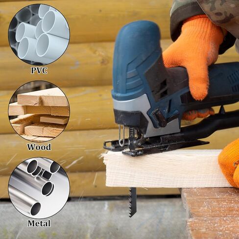 10Pcs T Shank Jigsaw Blades Wood Jig Saw Blade for Metal Plastic Cutting Metal Blades for Jigsaw, T111D, T101AO, T101BR, T101D, T101B, T118A, T118B, T144D, T244D,T111C in Saudi Arabia