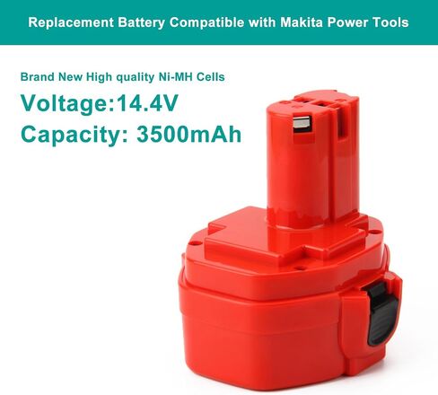 CREABEST 2 Packs 14.4V 3.5Ah Ni-MH Replacement Battery Compatible with 1434 1420 1422 1433 1435 1435F 192699-A 193158-3 192600-1 1051D 4033D Power Cordless Drill Tools in Kuwait